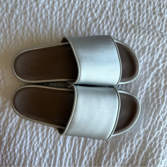 Adidas Y-3 Yohji Yamamoto Silver Unisex Slides Size Men’s 9 Women’s 10 - Picture 2 of 7